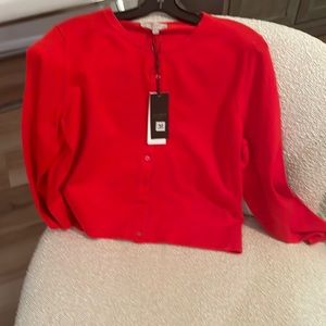 Hobbs of London. Short red sweater. Brand new